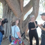 filming at Fairmount Park